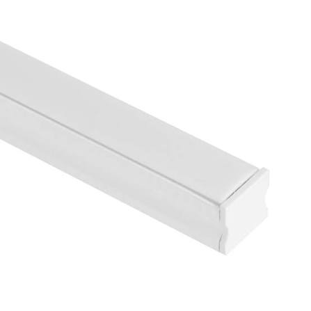 Perfil Alum&iacute;nio Fita Led Sobrepor Branco Fosco 17 x 14 x 3 Metros